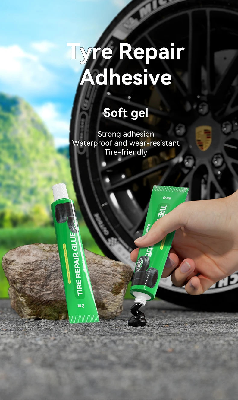 Tire Repair Glue Waterproof & High Temperature Resistant Black Sealing Waterproof And High-Temperature Resistant Repair Adhesive