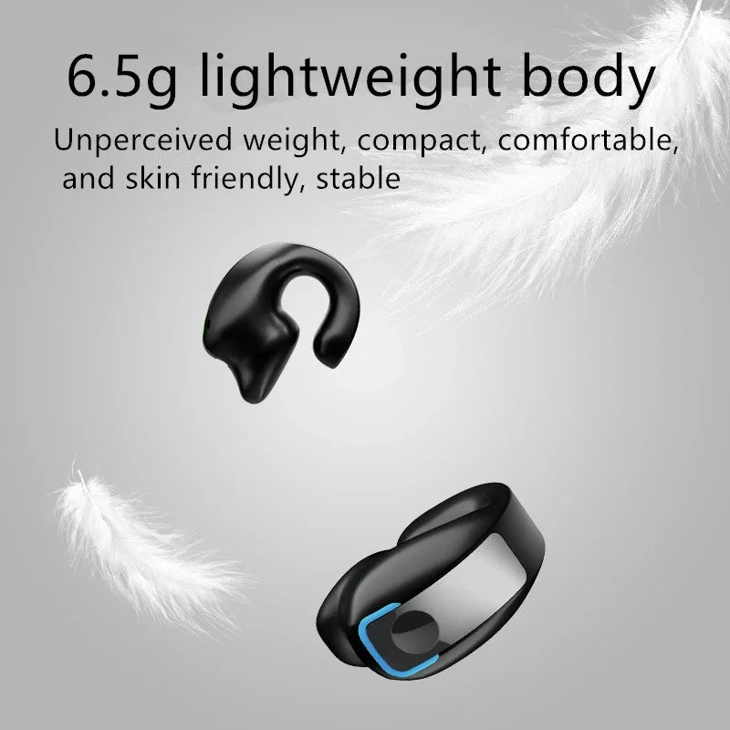 Earphone Clip Wireless Bluetooth Headphone Bone Conduction Headset High Quality TWS Auriculares Sport Noise Canceling With Mic - Nexvibe