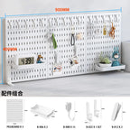 Home & Office Desktop Pegboard: Height-Adjustable Standing Storage Rack for Supplies, Also for Decorative Figurine Display - Nexvibe