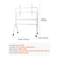 SucceBuy Rolling TV Stand Mobile TV Cart Suit for Various Sizes TV Portable TV Stand with Wheels for Living Room Bedroom Office