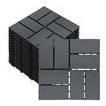 44-Piece Pack of Plastic Lock Floor Tiles, Lock Terrace Tiles, Ideal for Garden, Walkway, Balcony, Patio and Porch Decor