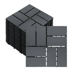 44-Piece Pack of Plastic Lock Floor Tiles, Lock Terrace Tiles, Ideal for Garden, Walkway, Balcony, Patio and Porch Decor