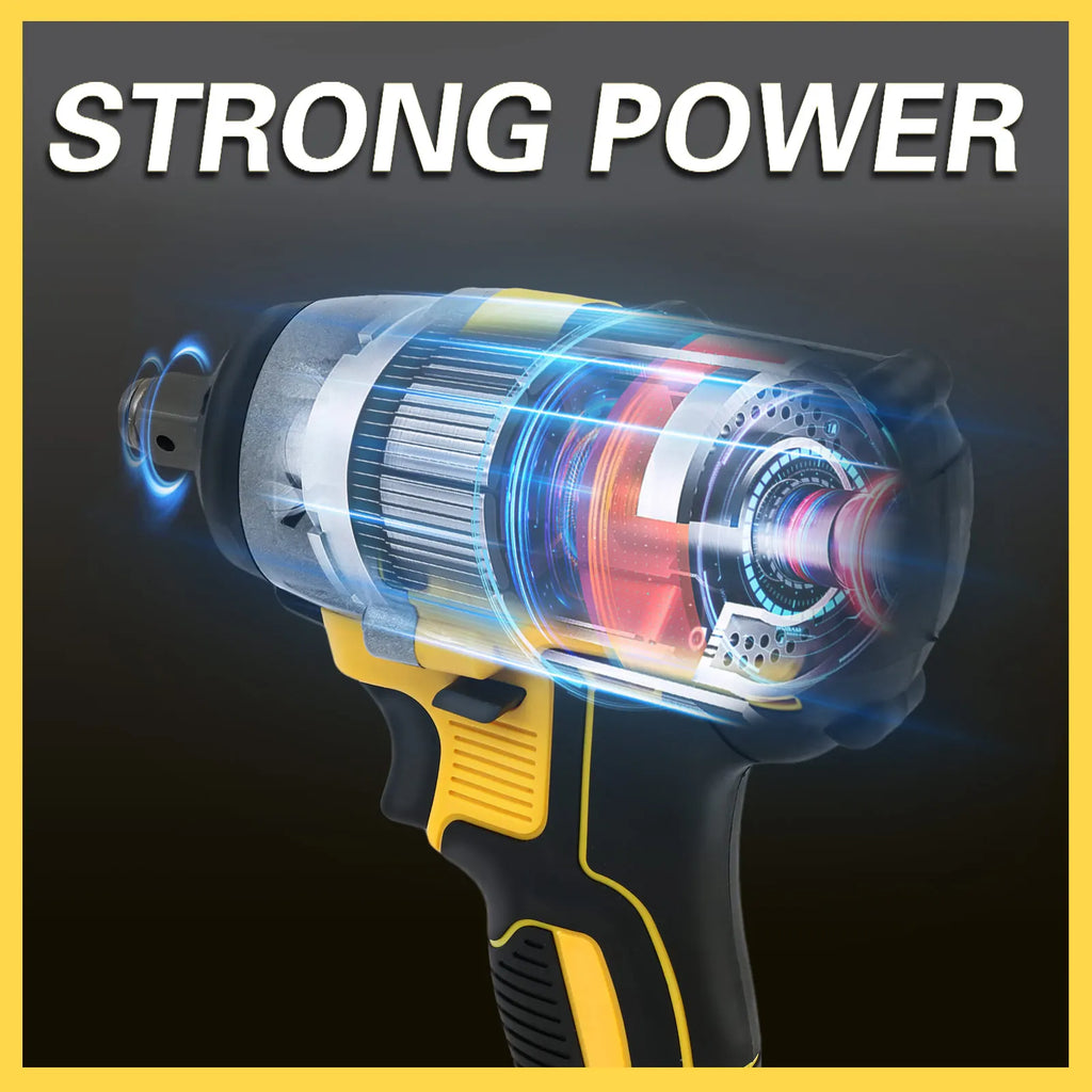 1/2 Inch Electric Wrench Cordless Impact Driver 20V Powerful Brushless 280 ft-lbs (380N.m) with 3.0Ah Battery and Charger