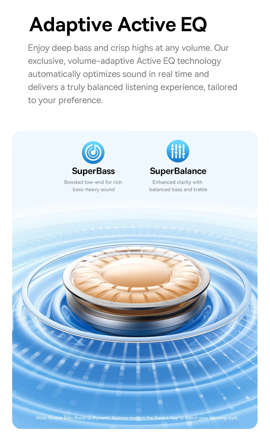 Baseus Bass BP1 Pro -50dB Noise Cancelling Wireless Earbuds Bluetooth 6.0 LDAC Hi-Res Sound 6-Mic AI Clear Calls IP55 Earphones