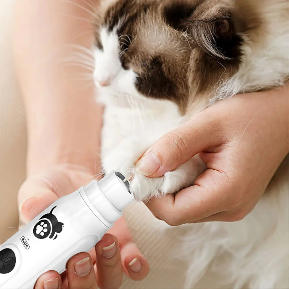 Pet Nail Grinder, 3 Speed Rechargeable Cat Nail Trimmer, Electric Nail Clippers, Portable Painless Dog Nail Cutter for Dogs and