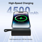 Mini Power Bank Portable 4500mAh Power Phone Charger Capsule Dual USB-C Ports For IPhone16/ 15/15 plus/15 pro/15 pro Max/Android