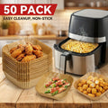 50-Pack Air Fryer Liners: Non-Stick Parchment Paper Liners for 5-8QT Air Fryers