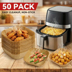 50-Pack Air Fryer Liners: Non-Stick Parchment Paper Liners for 5-8QT Air Fryers