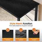 MCQ 31 Inch Standing Office Computer Desk Sturdy Metal Frame and Compact Modern Design with X-Shaped Gaming Writing Work and Study Desk for Home Office