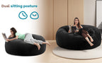 100CM×100CM×60CM, adult beanbag chair with padded beanbag inside, memory foam chair, soft flannel washable cover, ideal reading seat for bedrooms and dorms.