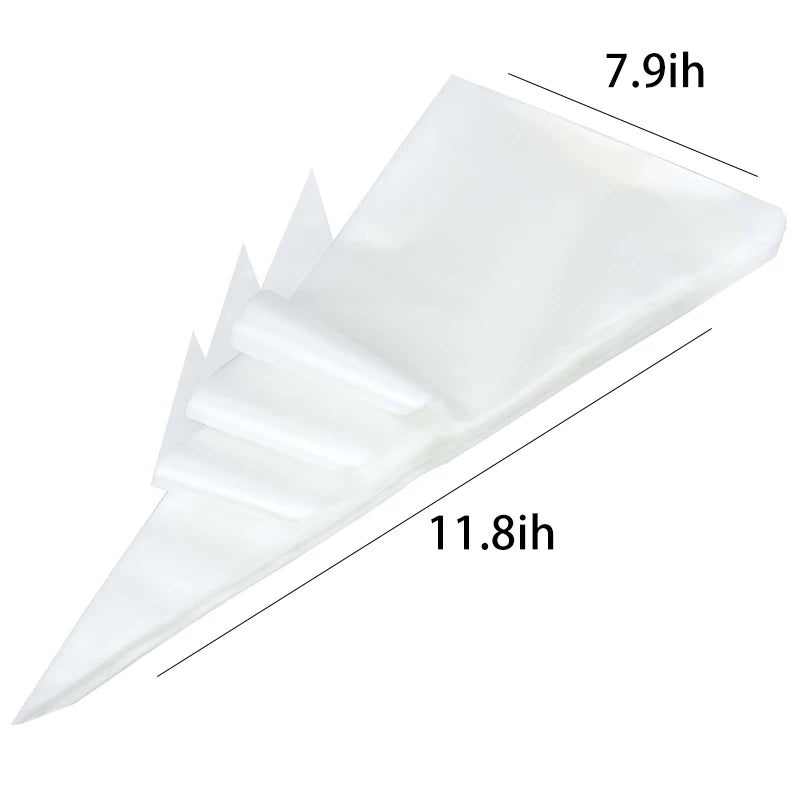 100PCS Disposable Heavy-Duty Baking Piping Bags - Anti-Leak Food-Safe for Cake Cream Icing Cookie Decoration Home & Bakery Use