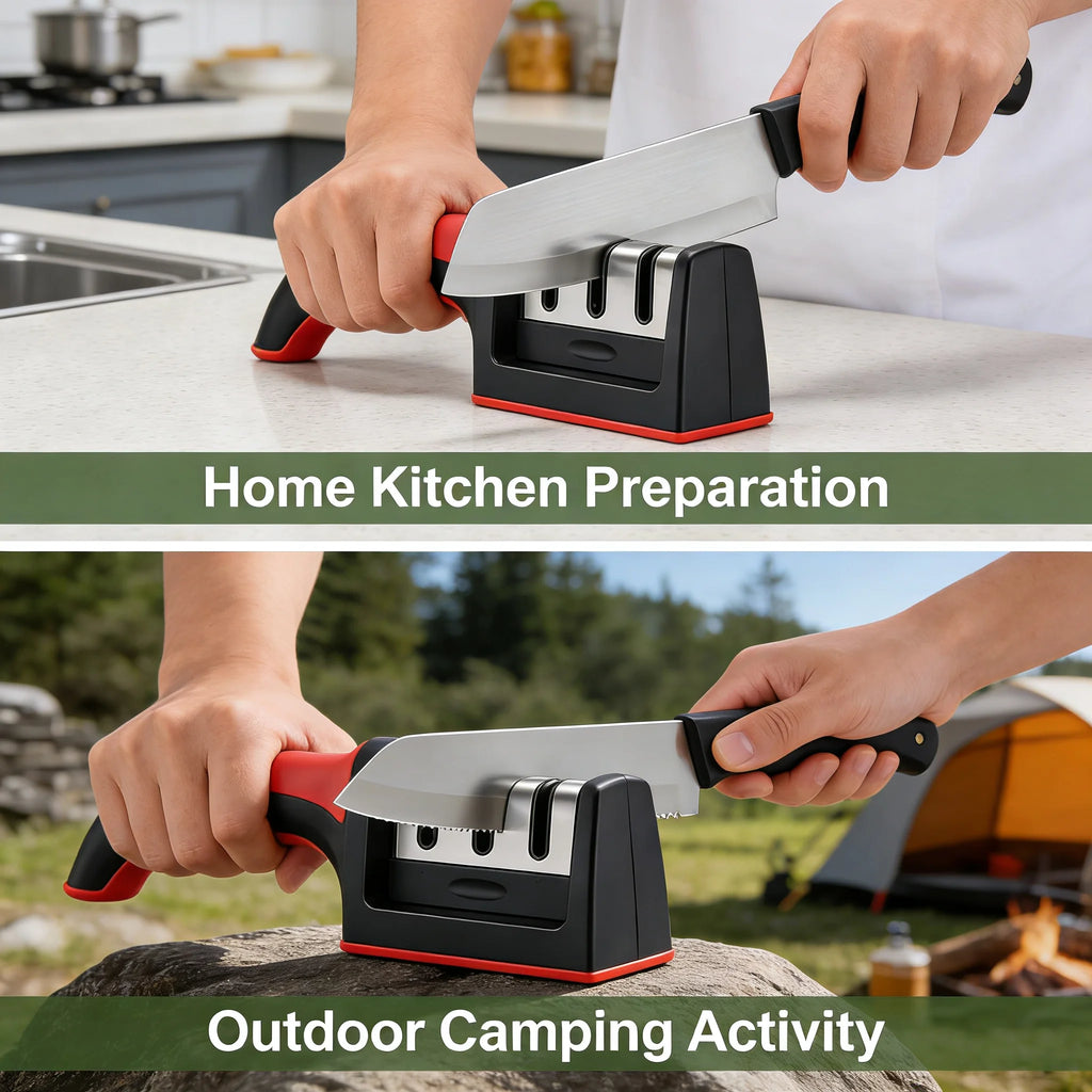 Sharp in 8 Seconds Knife Sharpener Non-Slip Handle Multifunctional Tool for Kitchen Home
