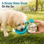 Portable Foldable Pet Water Bottle, Leak-Proof Outdoor Dog and Cat Drinking Bowl, with Lanyard and Hook, Compact, Pet Feeder
