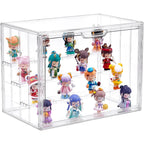 4 Tier Acrylic Display Case for Collectibles, Clear Adjustable Figure Display Case with Magnetic Door, Stackable Storage Box Showcase with 3 Shelves for Action Figures, Dolls, Toys, Large 1 Pack