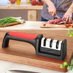 3-Segment Knife Sharpener Knife Sharpeners for Kitchen Knives Stainless Steel Three-Purpose Sharpening Stone for Kitchen Tools