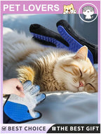 Pet Grooming Kit Pet Hair Remover Glove + Bath Brush Set Dog Cat Massage Shower Brush Pet Deshedding Glove For Dogs Cats
