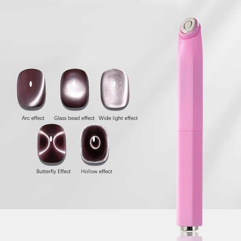 3-In-1 Aperture Shape Cat Eye Nail Art Magnet Tool Black Hole Nail Magnetic Pen for DIY 3D Special Velvet Magnetic Cat Eye Gel