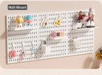 Home & Office Desktop Pegboard: Height-Adjustable Standing Storage Rack for Supplies, Also for Decorative Figurine Display