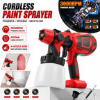【Hot Sale】Paint Sprayer for Milwaukee 18V Battery, HVLP Spray Paint Gun with Brushless Motor and Copper Nozzle,  Cordless Paint Sprayer for Home Interior and Exterior, House Paint 30000RPM