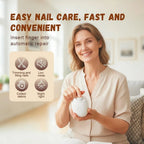 1 PCS Universal Automatic Fingernail Grinder, 3 Speeds Electric Nail Clipper, Portable Nail Cutter and Trimmer with LED Light & Clip Storage, Electric Toenail Clippers for Seniors & Adults