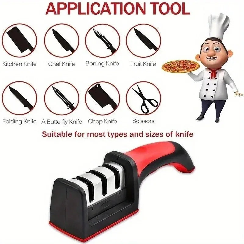 Sharp in 8 Seconds Knife Sharpener Non-Slip Handle Multifunctional Tool for Kitchen Home