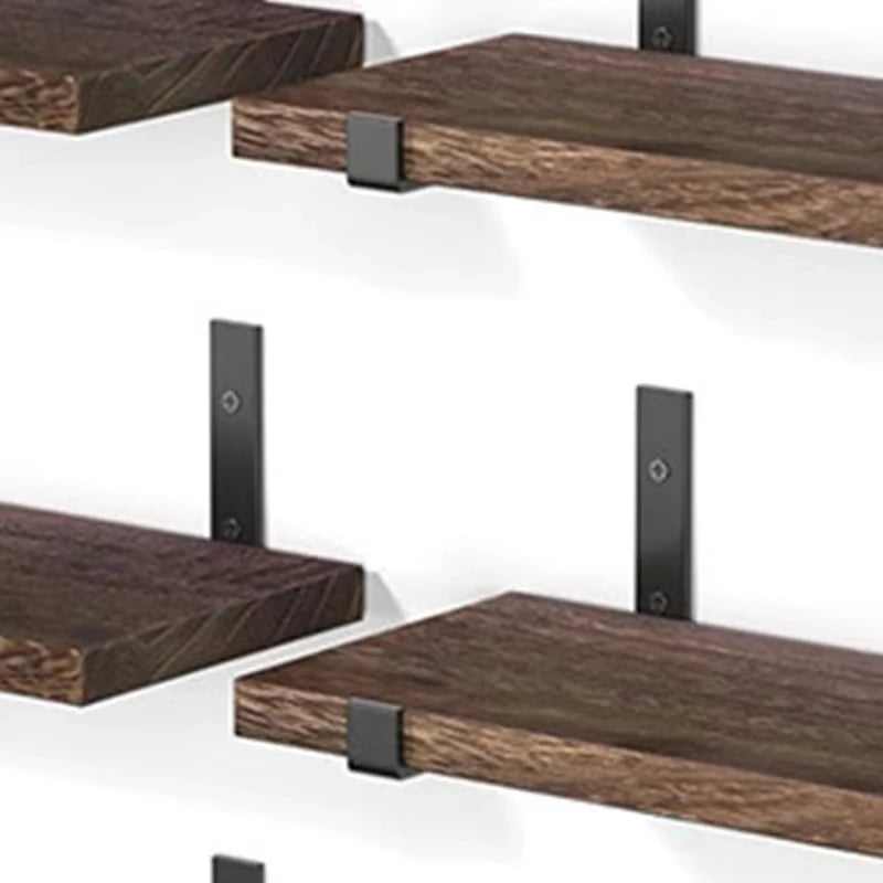 5pcs Layers Floating Shelf, a Word Board Shelf, Wall Organizer, Strong Bearing Capacity, Including Iron Frame