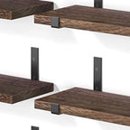 5pcs Layers Floating Shelf, a Word Board Shelf, Wall Organizer, Strong Bearing Capacity, Including Iron Frame