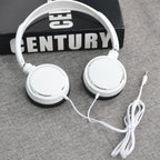 3.5mm Plug Wired Headphones Foldable Headphones Bass Stereo Fashion Music Earphones For PC MP3 Smartphones Tablet