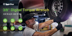 TaskStar 3/8-inch Digital Torque Wrench with 1/4"&1/2" Adapter, Bidirectional Ratchet Head, ±2% Accuracy Electronic Torque Wrench(0-162ft-lbs/0-220N.m), Handheld Wrench Kit For Bicycle/Car/Motorcycle Care, 5 Units of Measure
