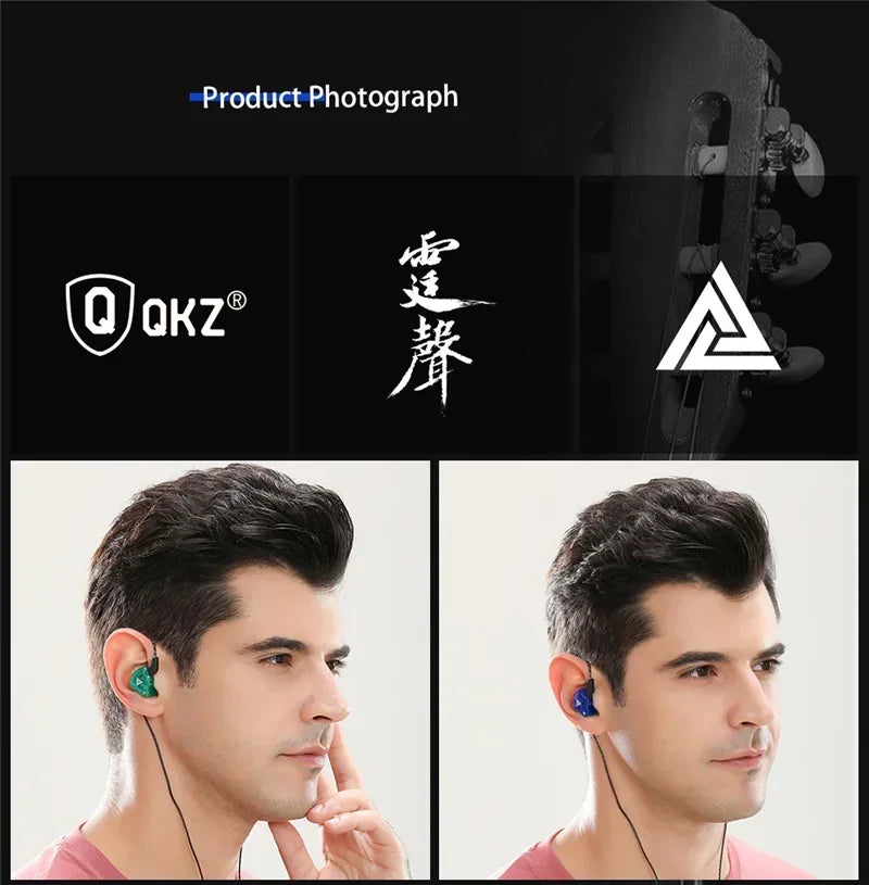 NEW QKZ AK6 Copper Driver HiFi Wired Earphone 3.5MM Race Sport Headphone Bass Stereo Headset Music Earbuds In Ear With Mic