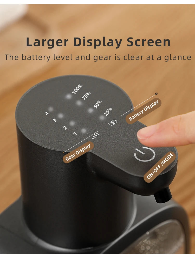 Automatic sensor soap dispenser, foam hand washing device, portable soap bottle, 500ml soap distribution device, in bathroom