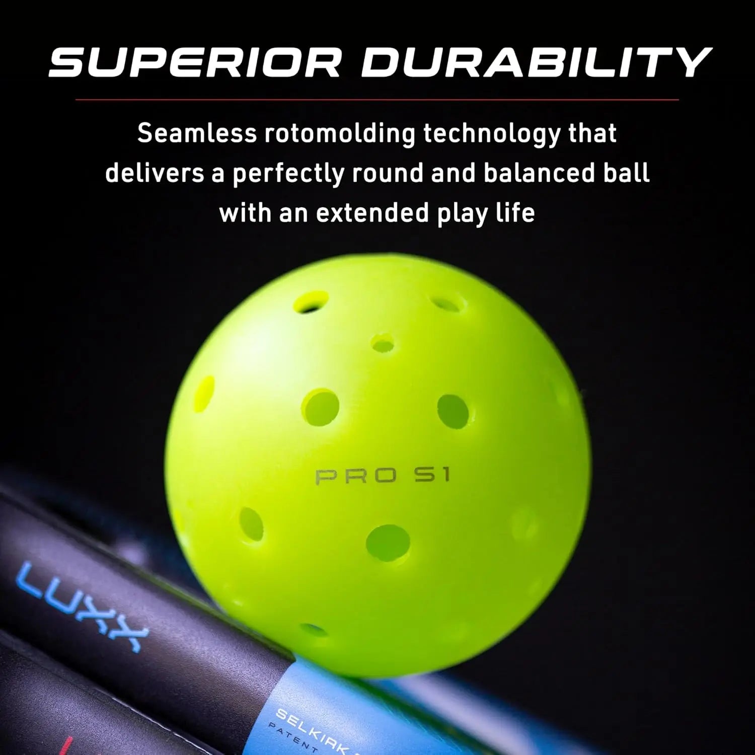 38 Hole Outdoor Pickleball Balls with Crack-Resistant Design and Advanced Aerodynamics for Tournament Play