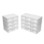 20PCS Plastic Shoe Box Storage Organizer Stackable Foldable Clear Shoe Container
