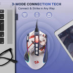 Redragon M612AK PRO RGB Gaming Mouse 8000 DPI Wired/Wireless Optical Mouse 9 Programmable Buttons 7 Backlit Modes