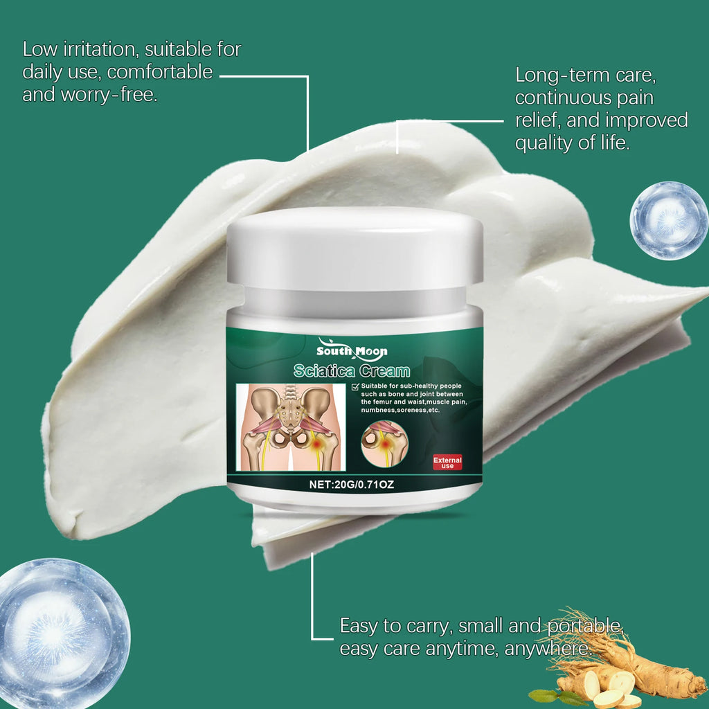 Sciatica Relief Cream Relieve Sciatic Nerve Muscle Joint Ache Soothe Waist Shoulder Hip Stiffness Numbness Body Care Ointment 20