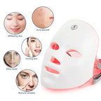Wireless LED Face Mask 7 Colors Rechargeable Portable Facial Mask Skin Rejuvenation Skin Care Beauty Device