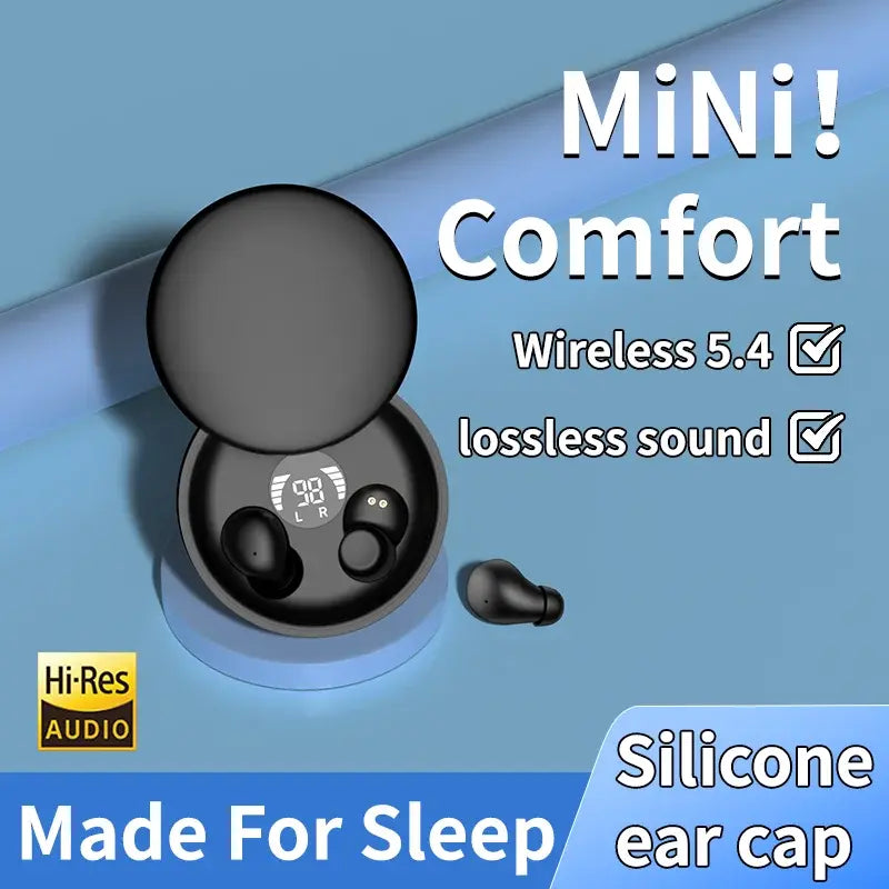 SK26 Bluetooth 5.4 Wireless Earphones Small Earbuds Sleeping Sport Invisible Headphones Bass Sound Quality Headset