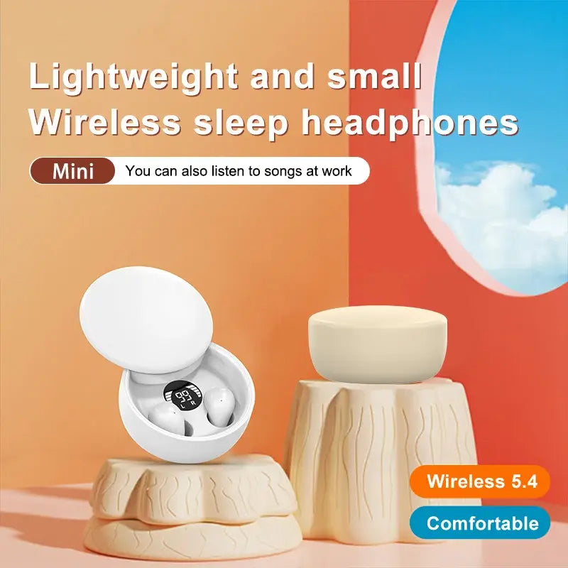 SK26 Bluetooth 5.4 Wireless Earphones Small Earbuds Sleeping Sport Invisible Headphones Bass Sound Quality Headset