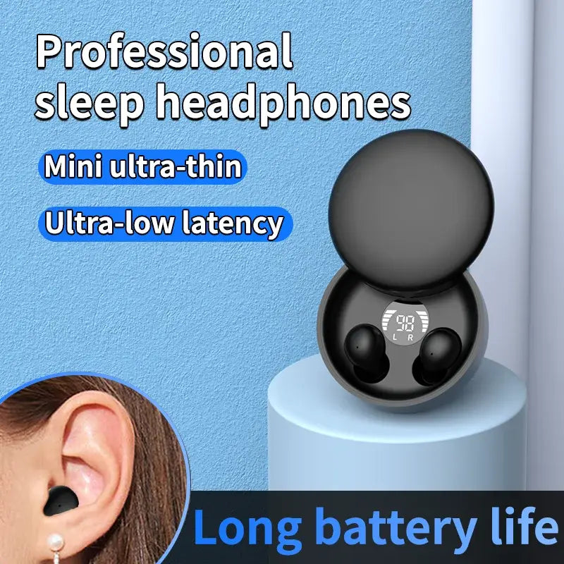 SK26 Bluetooth 5.4 Wireless Earphones Small Earbuds Sleeping Sport Invisible Headphones Bass Sound Quality Headset