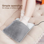 Electric Heating Foot Pad Washable Feet Warmer Household Soft Plush Thermal Heating Blanket Foot Warming Mat Home Office Bedroom