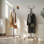 1/2Pcs Coat Rack with 14 Hooks, Freestanding Coat Rack Stand for Entryway, Hallway, Bedroom, and Office, Metal Coat Tree & Hat Rack for Coats, Hats, and Bags