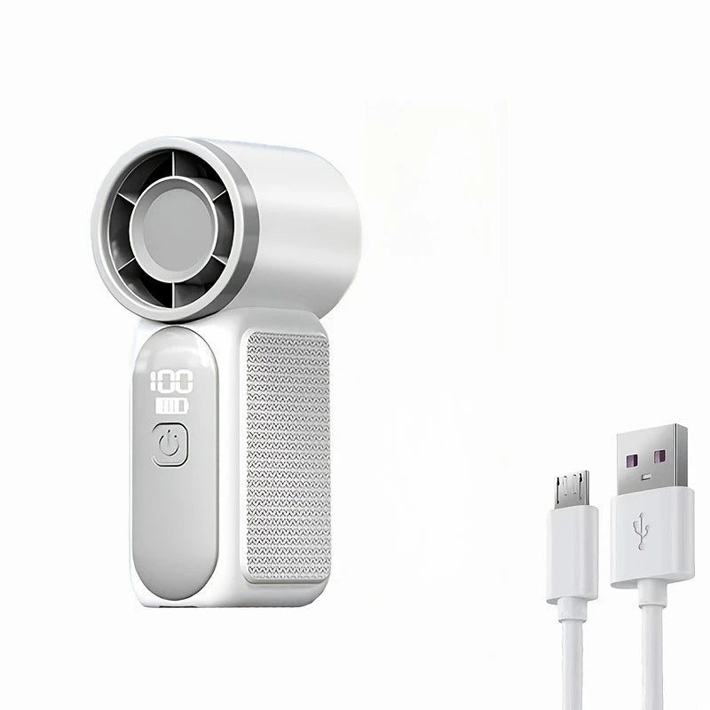 2026 New High-Speed Mini Handheld Small Fan, 100-Speed Small Wind Cannon USB Charging Battery Life Turbine Portable Outdoor Fan