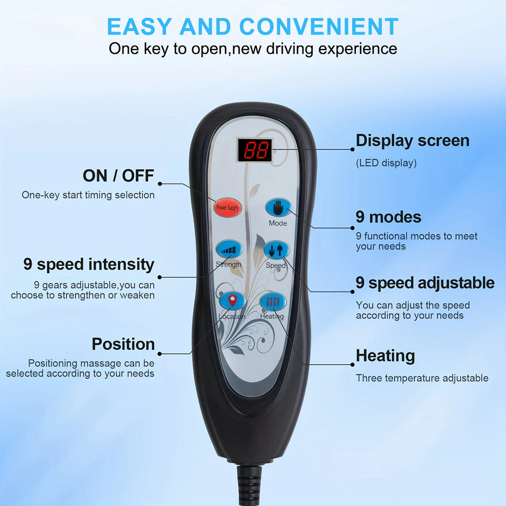 Vibration Back Massager Seat Cushion with Heat,Massage Chair Pad,Chair Massager for Pain Relief at Office/Home,Gifts for Parents