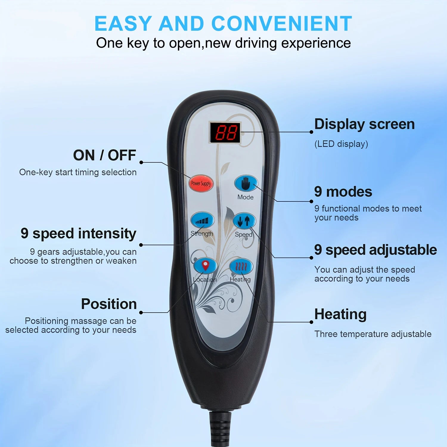 Vibration Back Massager Seat Cushion with Heat,Massage Chair Pad,Chair Massager for Pain Relief at Office/Home,Gifts for Parents