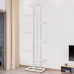 8 Tiers Metal Plant Stand, Indoor Outdoor 9 Potted Plant Holders, Tiered Plant Shelf, Metal Flower Display Rack For Gaden