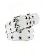 Women Hollow Out Punk Style Fashion Belt With Star Hollow Decor, Casual Fall, Autumn, Halloween