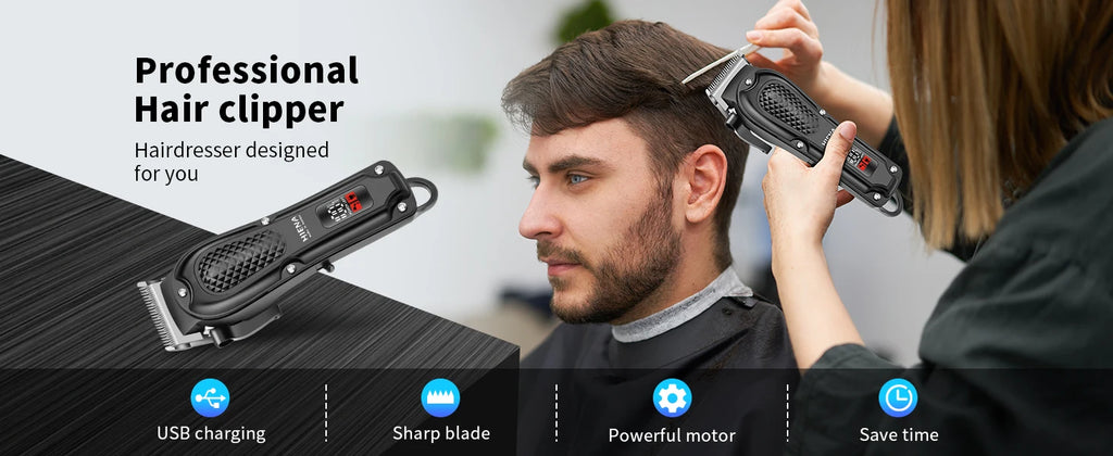 HIENA PRO Professional Hair Clipper Set Cordless Barber Kit and Hair Cutting Set Electric Foil Shavers and Beard Trimmers set