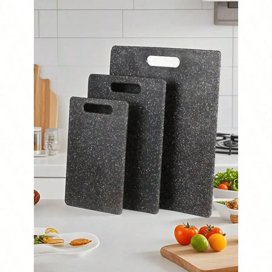 Marble Pattern Cutting Board Set (1/3 Pcs) – Multifunctional Kitchen Prep Board for Raw/Cooked Separation, Fruits & Kids’ Meals