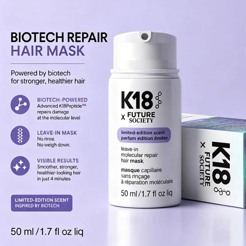 NEW 50ml K18 Leave-In Molecular Repair Hair Mask Deep Conditioning Keratin Treatment Soften Hair Smoothing Hair Care Hair Mask