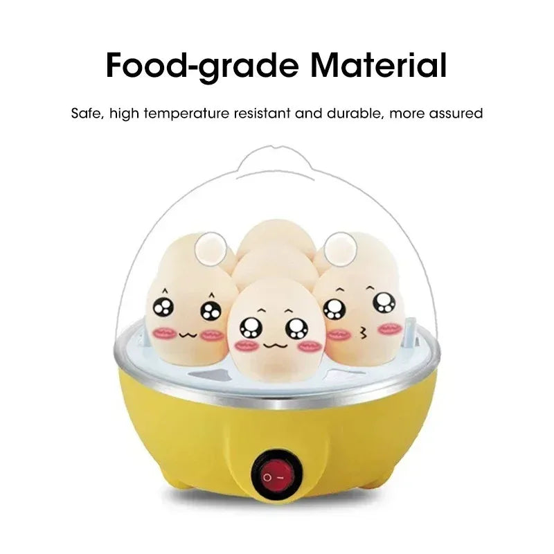 Automatic Electric Egg Steamer 7 Eggs Capacity Double Layer Design for Custard Boiling Poaching Fast Breakfast Kitchen Appliance